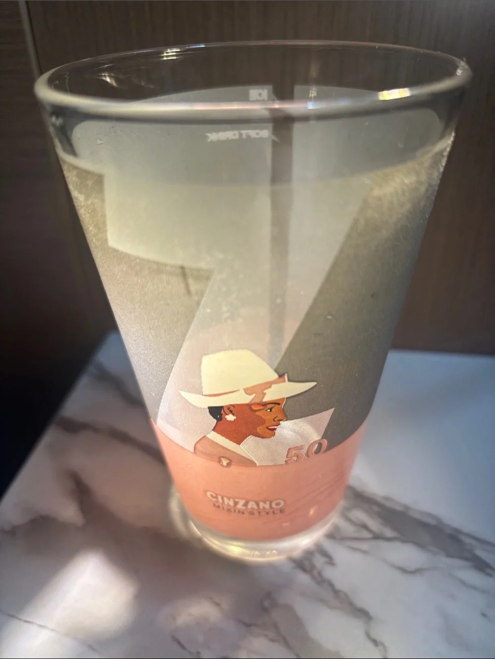 Vintage Cocktail martini  glad Pink and Gray